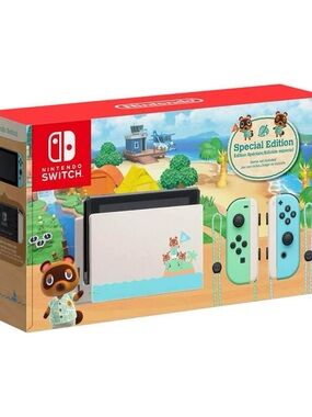 Nintendo Animal Crossing Special Edition Console - Mint & Blue Joy‑Con